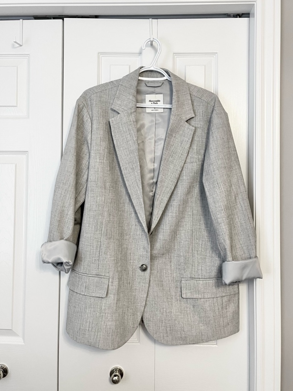 Abercrombie & Fitch Light Gray Blazer